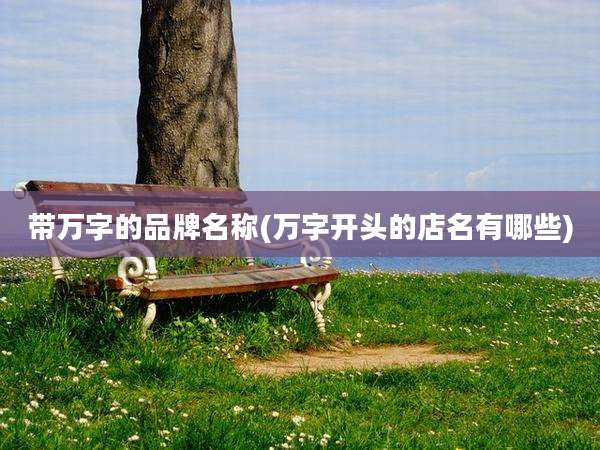 带万字的品牌名称(万字开头的店名有哪些)