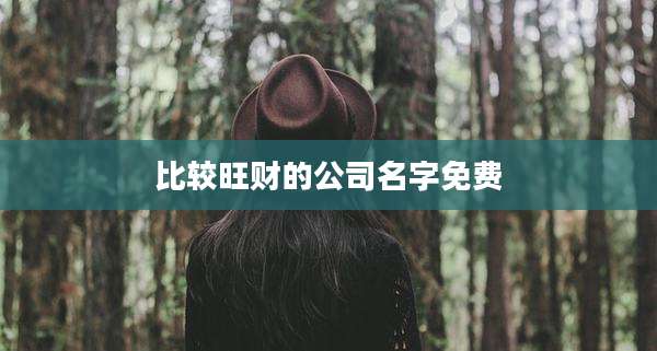 比较旺财的公司名字免费