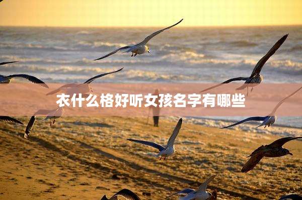 衣什么格好听女孩名字有哪些