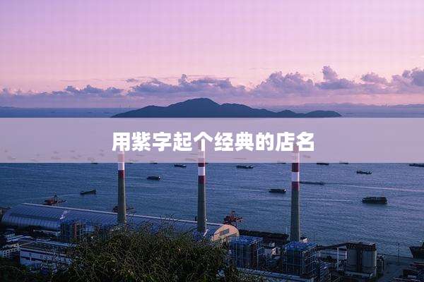 用紫字起个经典的店名