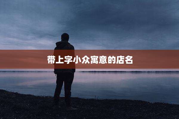 带上字小众寓意的店名