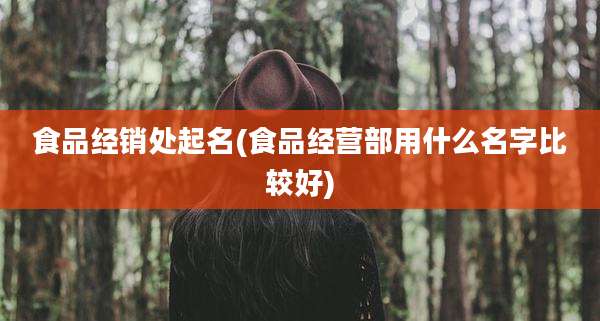 食品经销处起名(食品经营部用什么名字比较好)