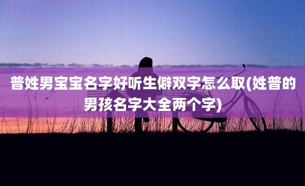 普姓男宝宝名字好听生僻双字怎么取(姓普的男孩名字大全两个字)