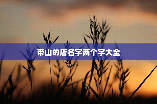 带山的店名字两个字大全