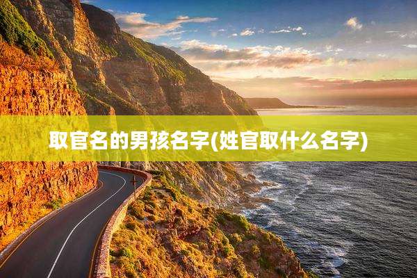 取官名的男孩名字(姓官取什么名字)