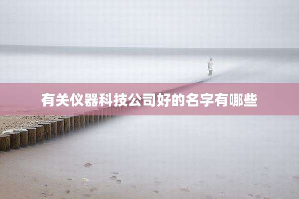 有关仪器科技公司好的名字有哪些
