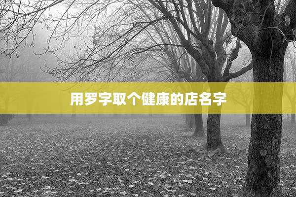 用罗字取个健康的店名字