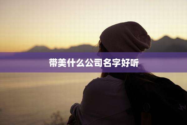 带美什么公司名字好听