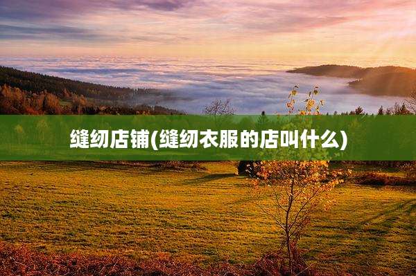 缝纫店铺(缝纫衣服的店叫什么)