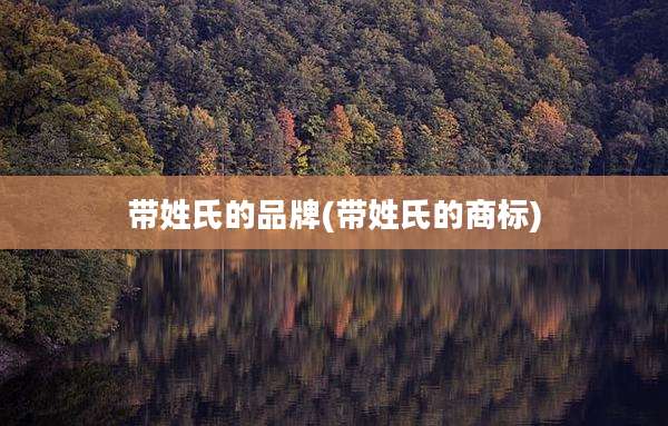 带姓氏的品牌(带姓氏的商标)