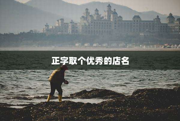 正字取个优秀的店名