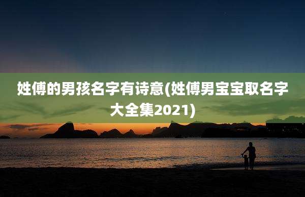 姓傅的男孩名字有诗意(姓傅男宝宝取名字大全集2021)