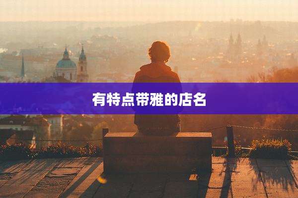 有特点带雅的店名