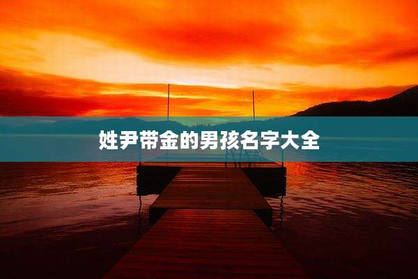 姓尹带金的男孩名字大全