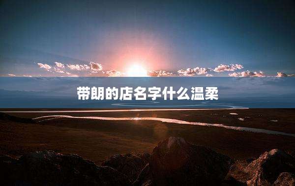 带朗的店名字什么温柔