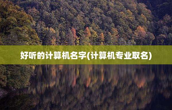 好听的计算机名字(计算机专业取名)