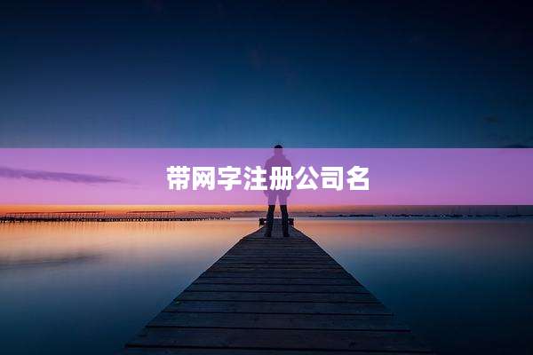 带网字注册公司名