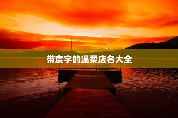 带宸字的温柔店名大全