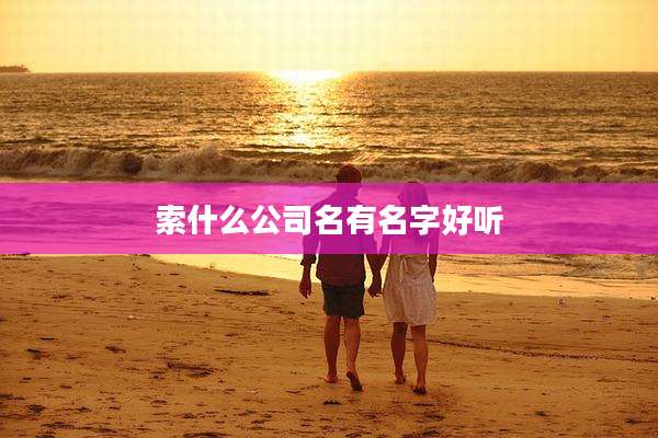 索什么公司名有名字好听
