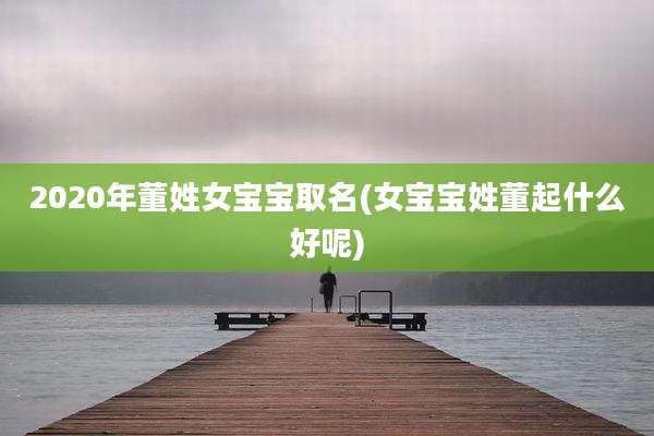 2020年董姓女宝宝取名(女宝宝姓董起什么好呢)