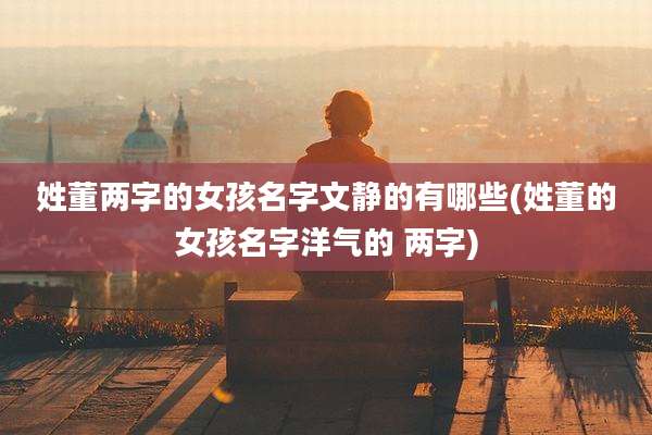 姓董两字的女孩名字文静的有哪些(姓董的女孩名字洋气的 两字)