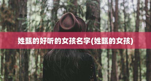姓甄的好听的女孩名字(姓甄的女孩)