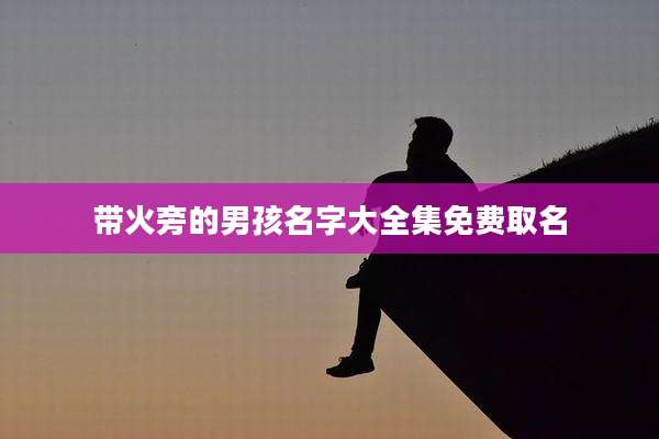 带火旁的男孩名字大全集免费取名