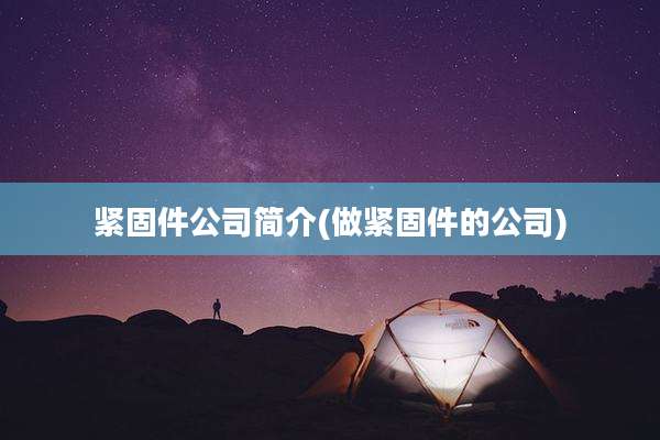 紧固件公司简介(做紧固件的公司)