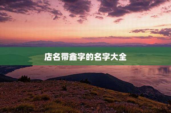 店名带鑫字的名字大全