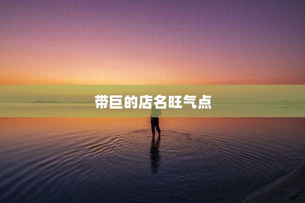 带巨的店名旺气点