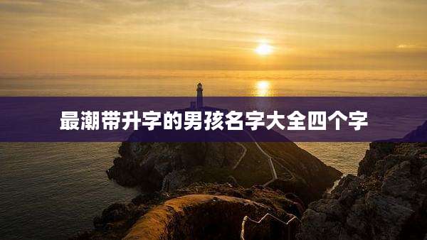 最潮带升字的男孩名字大全四个字