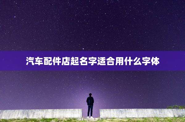 汽车配件店起名字适合用什么字体