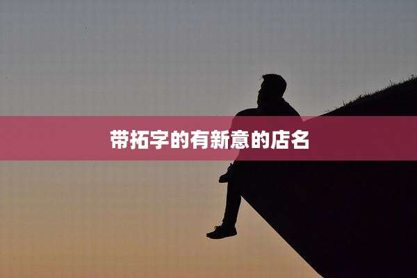 带拓字的有新意的店名