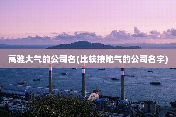 高雅大气的公司名(比较接地气的公司名字)