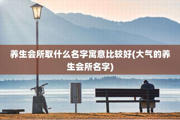 养生会所取什么名字寓意比较好(大气的养生会所名字)