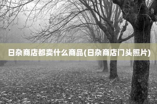 日杂商店都卖什么商品(日杂商店门头照片)