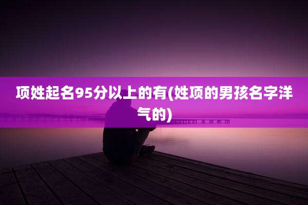 项姓起名95分以上的有(姓项的男孩名字洋气的)