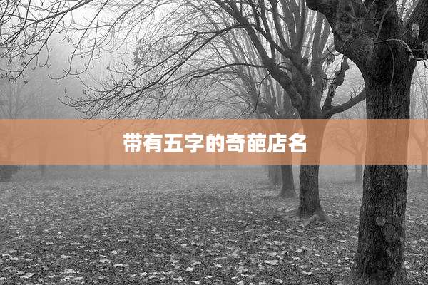 带有五字的奇葩店名