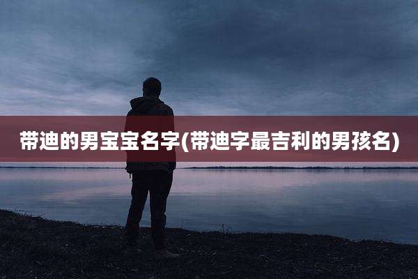 带迪的男宝宝名字(带迪字最吉利的男孩名)