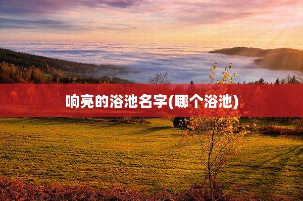 响亮的浴池名字(哪个浴池)