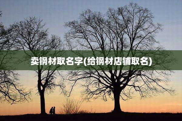卖钢材取名字(给钢材店铺取名)