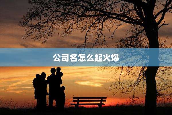 公司名怎么起火爆