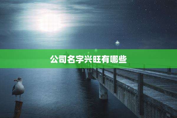 公司名字兴旺有哪些