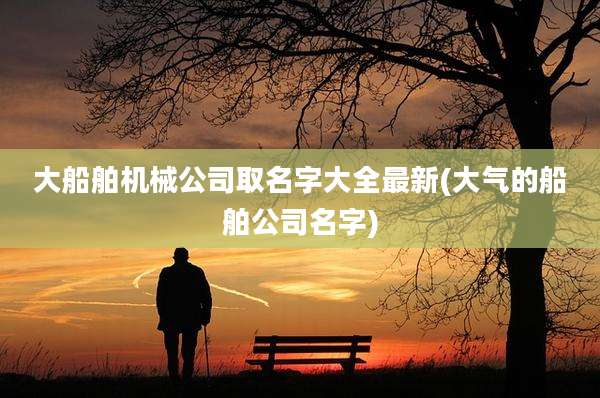 大船舶机械公司取名字大全最新(大气的船舶公司名字)