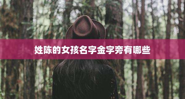 姓陈的女孩名字金字旁有哪些