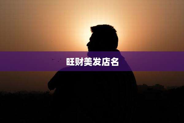 旺财美发店名