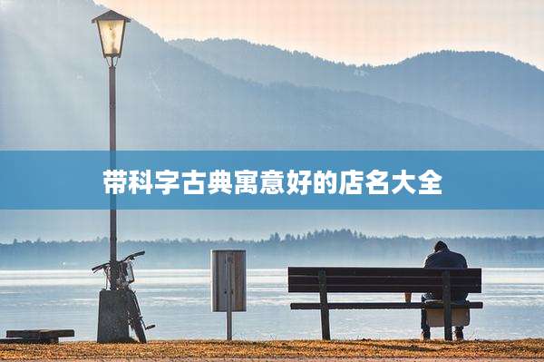 带科字古典寓意好的店名大全
