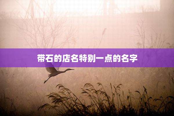 带石的店名特别一点的名字