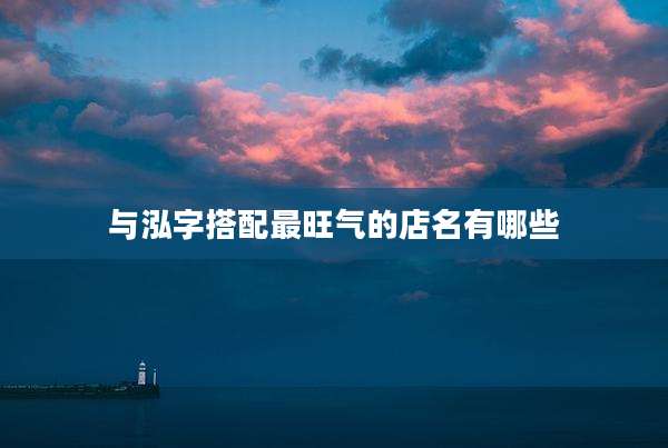 与泓字搭配最旺气的店名有哪些