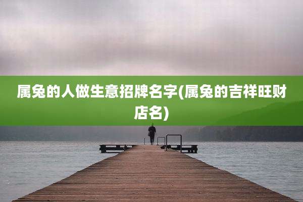 属兔的人做生意招牌名字(属兔的吉祥旺财店名)